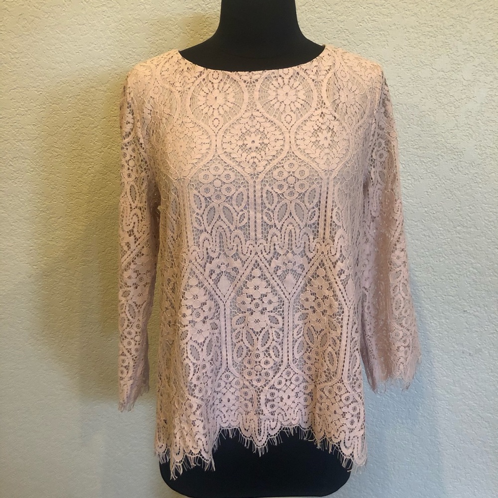 Pink Lace Blouse